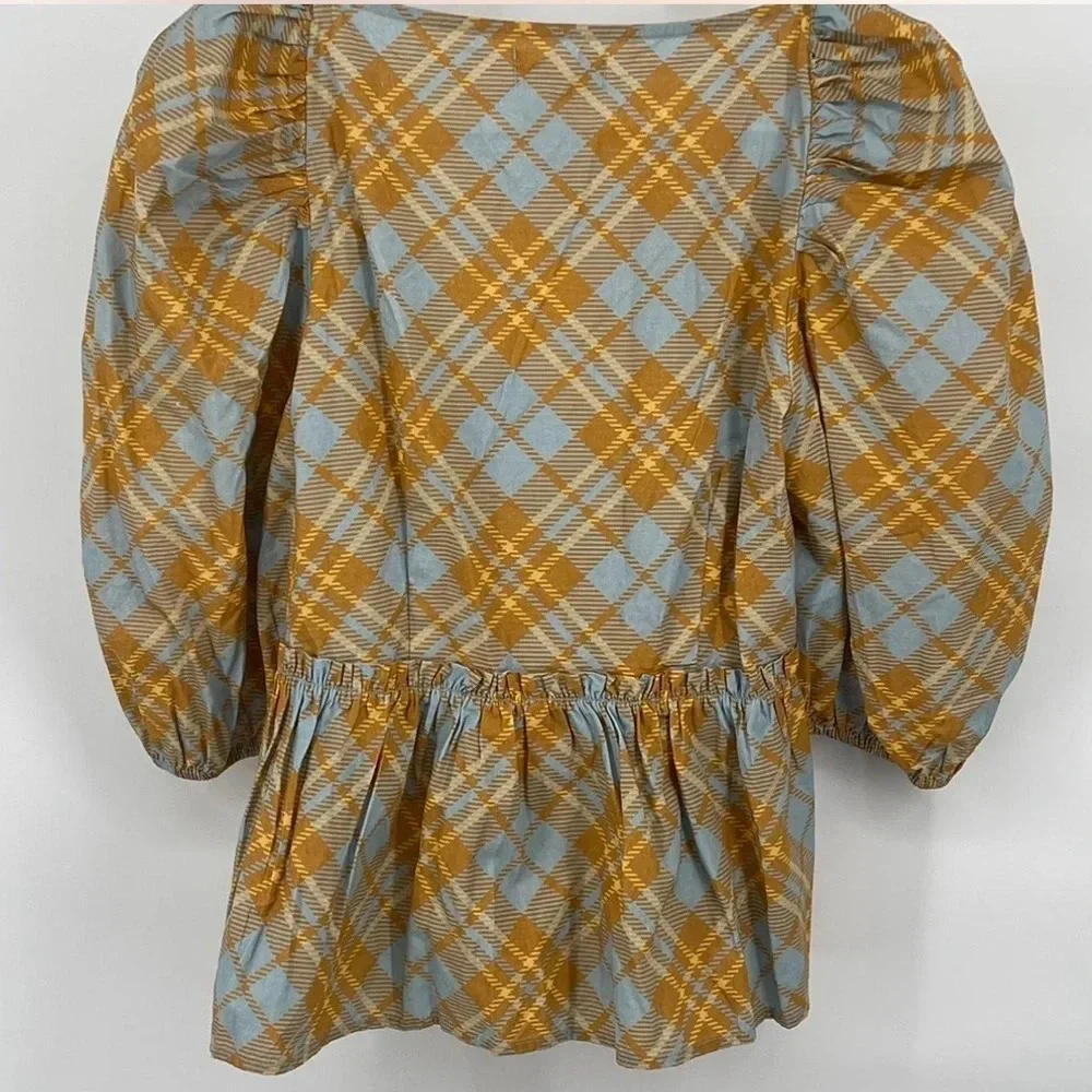 Anthro RAHI Puff Sleeve Blouse - Picture 5 of 8